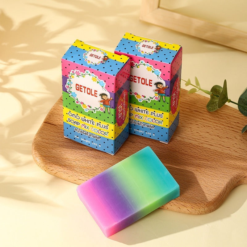 Rainbow Soap Handmade Essential Oil Soap Bath Soap Mild Fruit Soap